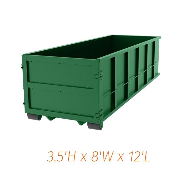 it is not necessary for the customer to be present during the delivery and pickup of 10-yard dumpsters